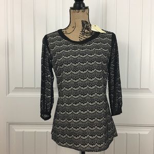 Gael lace overlay blouse